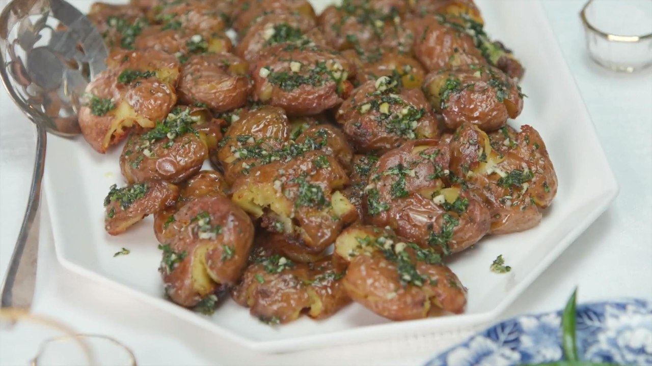 Smashed Baby Red Potatoes