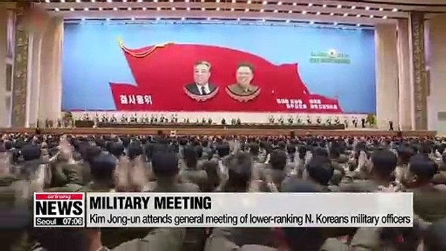 N. Korean leader attends military meeting, calls for golden age in military construction