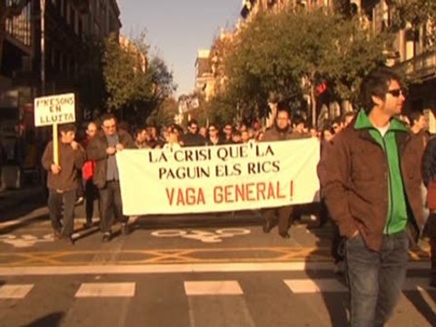 Funcionarios de prisiones se manifiestan en Barcelona