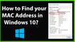 How to Find your MAC Address in Windows 10?