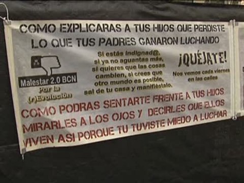 Protesta contra los recortes en Barcelona