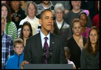 Obama, interrumpido en un discurso