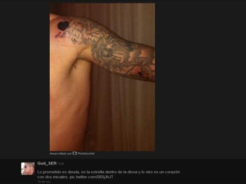 Guti borra a Noelia y se tatúa a Romina