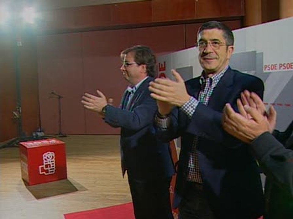 Patxi agradecido con Zapatero y Rubalcaba