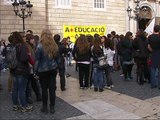 Concentración de estudiantes en Barcelona