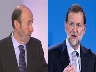 Rajoy y Rubalcaba miran a Europa