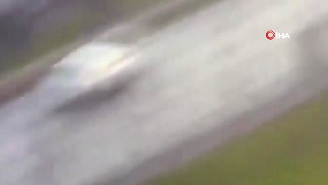 E-5 Yanyolda Trafikte Ters Yönde İlerleyen Bisiklet Sürücüsü Kamerada