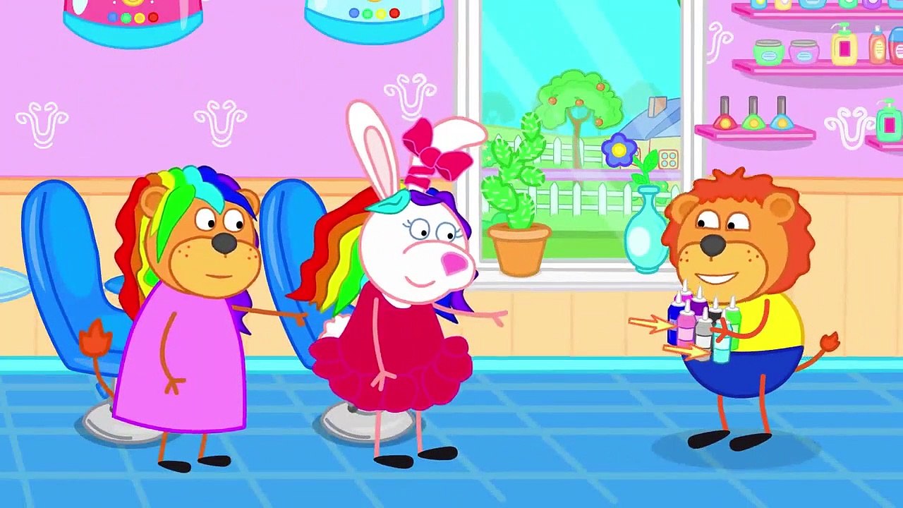 Lion de la Famille de la Nouvelle Coiffure de dessin animé pour Enfants