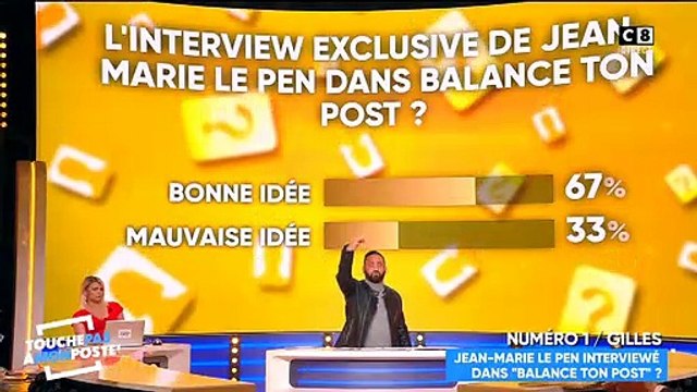 Cyril Hanouna va enregistrer dans la journée une interview de Jean-Marie Le Pen, qui sera diffusée ce soir dans Balance ton post sur C8 - VIDEO