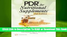 [Read] PDR for Nutritional Supplements .  For Free