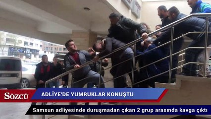 Adliye'de yumruklar konuştu