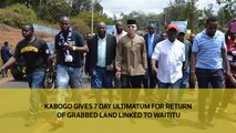 Kabogo issues 7-day ultimatum for return of grabbed land linked to Waititu