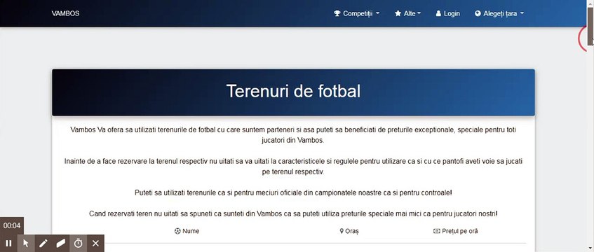 Terenuri de Fotbal - Bucuresti Timisoara Constanta Oradea Cluj-Napoca