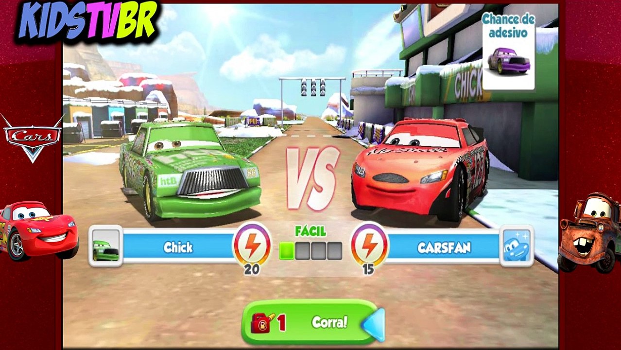 CARROS  RÁPIDOS COMO RELAMPAGO #7  CHICK VS CARSFAN  DISNEY CARS FAST AS LIGHTNING  KIDS TV BR