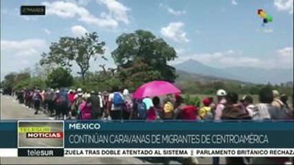 下载视频: Nueva caravana de migrantes transita por México rumbo a EEUU