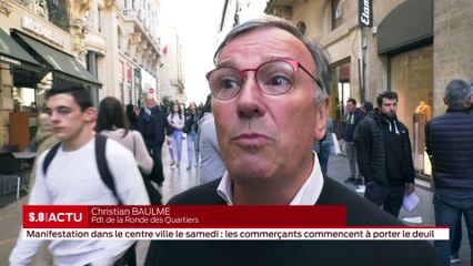 Manifestation dans le centre-ville le samedi : les commerçants commencent à porter le deuil