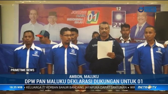 DPW PAN Maluku Deklarasi Dukung Jokowi-Ma'ruf