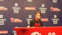Bryce Harper talks about his first game as a Phillie.