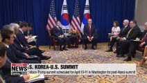 Presidents Moon-Trump to hold another summit meeting in Washigton next month2