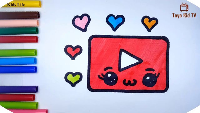 How to design a kawaii YOUTUBE LOGO for children - Kids life