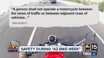 Motorcycle safety reminders for Arizona Bike Week