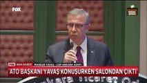 ATO Başkanı Baran, Yavaş konuşurken salondan çıktı