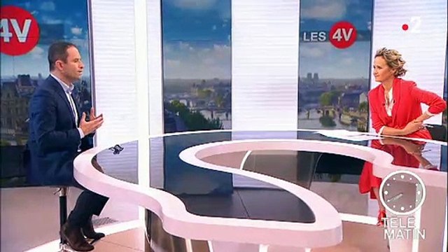 Accrochage sur France 2 entre Benoît Hamon et Caroline Roux : Vous êtes venu prendre cette interview en otage pour dire du mal de la chaîne