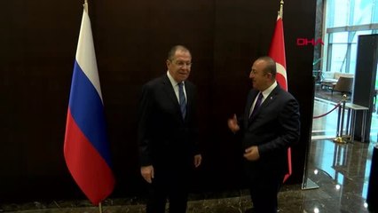 Antalya Dışişleri Bakanı Mevlüt Çavuşoğlu ve Rusya Federasyonu Dışişleri Bakanı Sergey Lavrov Bir...