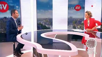 Accrochage sur France 2 entre Benoît Hamon et Caroline Roux : "Vous êtes venu prendre cette interview en otage pour dire du mal de la chaîne"