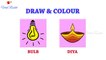 Bulb Drawing for kids | Diya drawing for children | Art Breeze # 10 | Learn Drawing and Colouring for kids - Viral Rocket