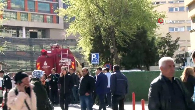 Okmeydanı Eğitim Araştırma Hastanesi bahçesinde yangın paniği