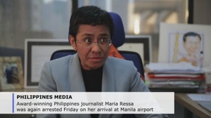 Philippines journalist and Duterte critic Maria Ressa arrested again
