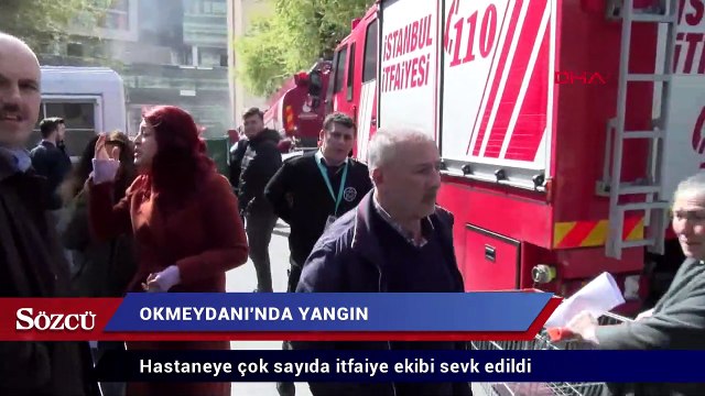 Okmeydanı Eğitim ve Araştırma Hastanesi bahçesinde yangın