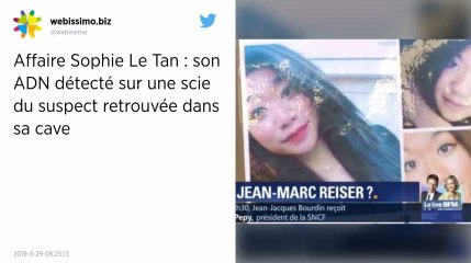 Disparition de Sophie Le Tan : son ADN retrouvé sur une scie de Jean-Marc Reiser