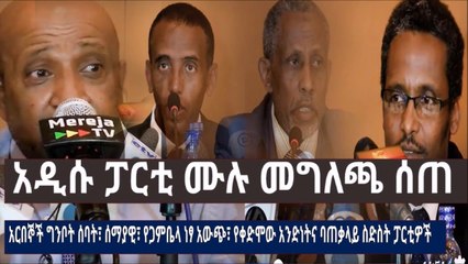 Ethiopia  አዲሱ ፓርቲ ሙሉ መግለጫ ሰጠ አርበኞች ግንቦት ሰባት፣ ሰማያዊ፣ የጋምቤላ ነፃ አውጭ፣ የቀድሞው አንድነትና ባጠቃላይ ስድስት