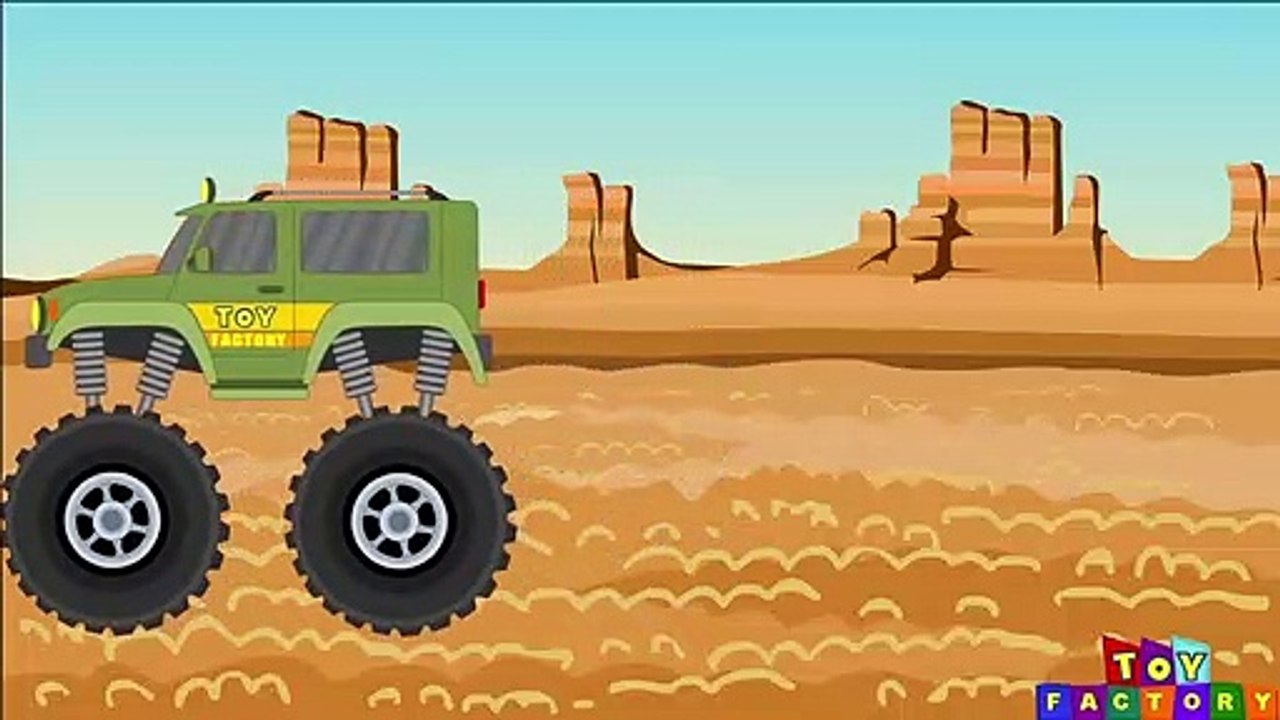 Monster trucks pour les enfants | camions monstres des voitures | Enfants | Voiture de dessin animé les enfants