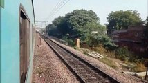 Agra InterCity Express (14211) Crossing Electric _ Diesel Engine Combo