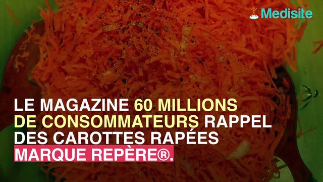 Des carottes râpées rappelées à cause de la présence de morceaux de plastique