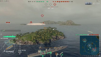 CALEDON Tier III UK Warship Battle World Of Warships #22