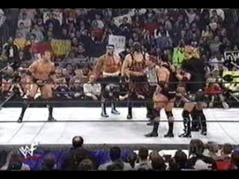 The Rock, Kane and Hogan vs Scott Hall, Kevin Nash and X-Pac