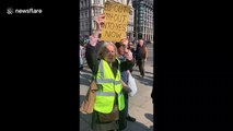 Crowds gather on Parliament Square for 'Brexit Betrayal' march