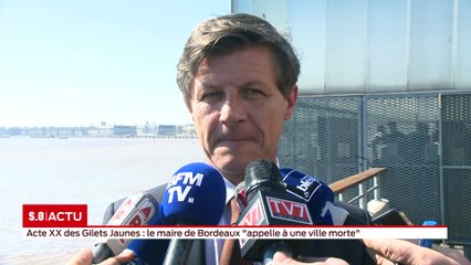 En prévision de l'acte 20 des Gilets Jaunes samedi, le maire de Bordeaux "appelle à une ville morte"