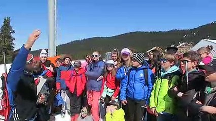 Méribel (Savoie) : le biathlon expliqué aux collégiens