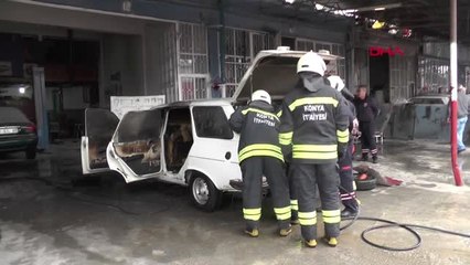 Konya Tamir Sırasında Otomobilde Yangın Çıktı: 3 Yaralı