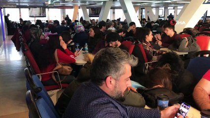 Marmara’da deniz ulaşımına poyraz engeli