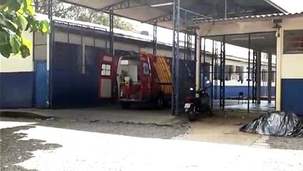 Aluno fica ferido e é atendido pelos Bombeiros no Colégio Eledoro