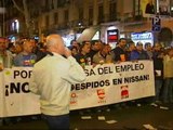 Más de un millar trabajadores de Nissan se manifiestan en Barcelona contra el ERE