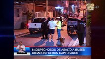 Seis sospechosos de asalto a buses urbanos fueron capturados