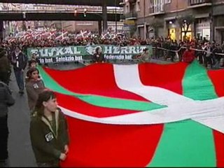 Manifestación en Bilbao por la selección vasca