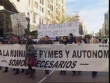Manifestación de los proveedores de la construcción en Madrid